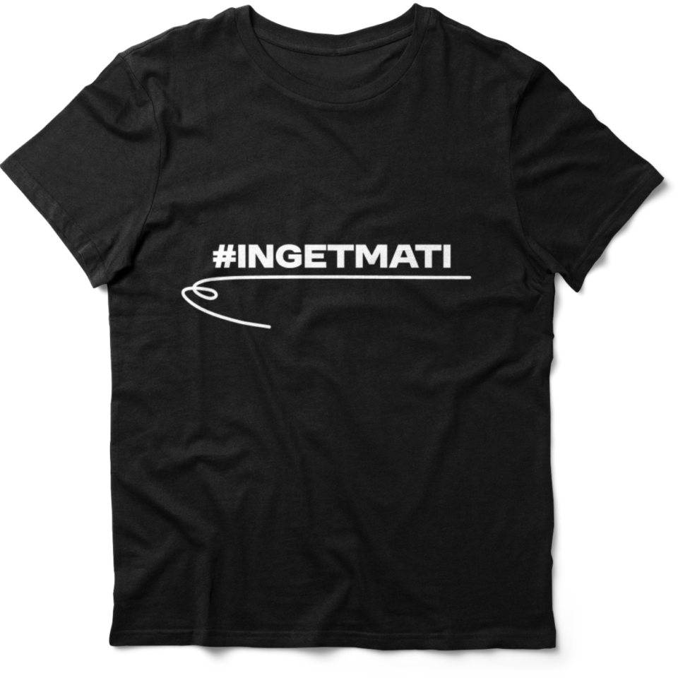 Blank Black Wrinkled T-shirt Mockup