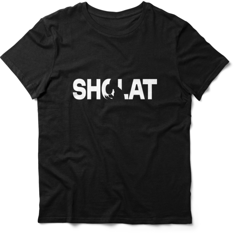 Blank Black Wrinkled T-shirt Mockup_Back